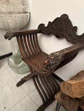 Sedia Savonarola originale in legno massiccio