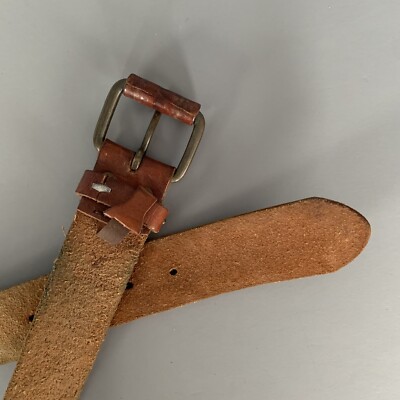 Western-Style Vintage Studded Leather Belt WOMENS M Brown 