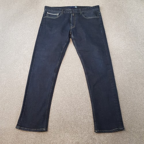 Replay Herren Jeans 34x30 Blau RBJ M92 Slim Regular Denim Button Fly W34 L30