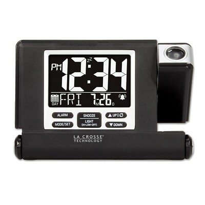 616A-56647 La Crosse Technology Travel Projection Alarm Clock with USB Port