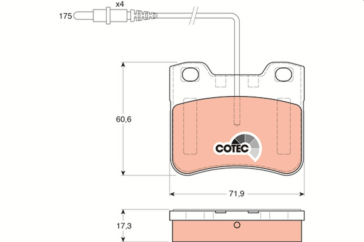 GDB1031 TRW Brake Pad Set, disc brake for CITROËN,PEUGEOT