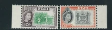 FIJI 1962-67 QEII hi-val definitives (Scott 188-89 10sh & 1 pd) VF MNH 