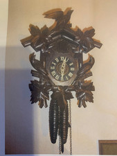Antike seltene Jugendstil Kuckucksuhr vintage Schwarzwald Holz geschnitzt Handar