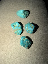 4 turquoise rough Nuggets