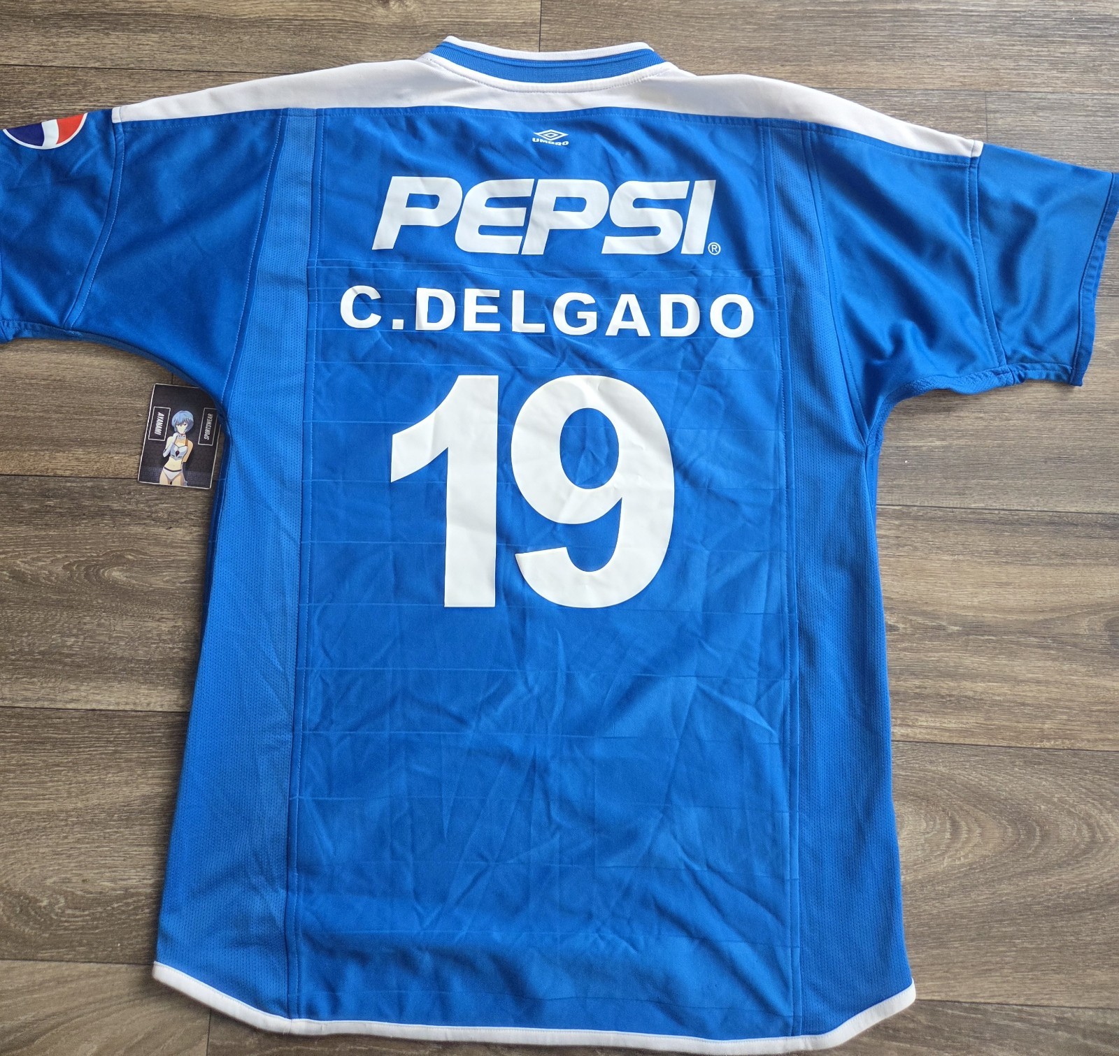 Umbro Cruz Azul 02/03 Home Chelito Delgado Futbol Soccer Jersey Mens Size Medium
