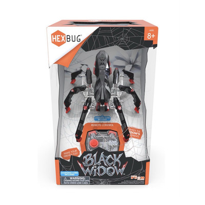 HEXBUG Black Widow Remote Control Spider Toy, LED Eyes, Ages 8-11
