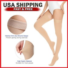 Compression Thigh Sleeve Leg Pain Relief Socks Knee Brace High Support Women Men