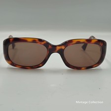Vintage Fendi FS229 Sunglasses Havana Tortoise Frame Rose Gold Temples 52-20-135