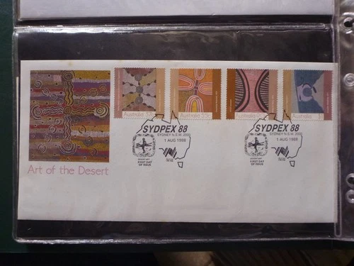 AUSTRALIA 1988 Sydpex '88 Art of the Desert Set 4 Stamps First Day Cover