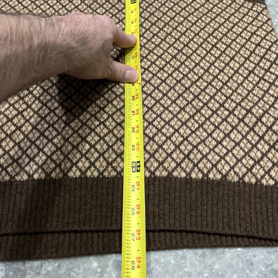 Chaleco Suéter Vintage Brooks Brothers 100% Cabello Camel L Grande Foto 4 de 4