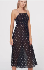 New With Tags Rixo Misty Sheer Wrap Dress S
