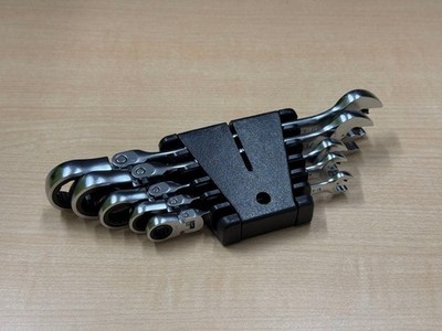 TONE 5-Piece Quick Ratchet Box Wrench Set Narrow Space Tool Used