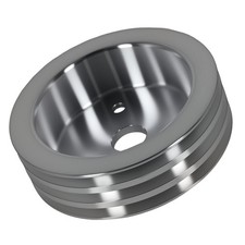 Aluminum Triple 3 Groove Crankshaft Crank Pulley Swp For Chevy 396 Bbc Swp