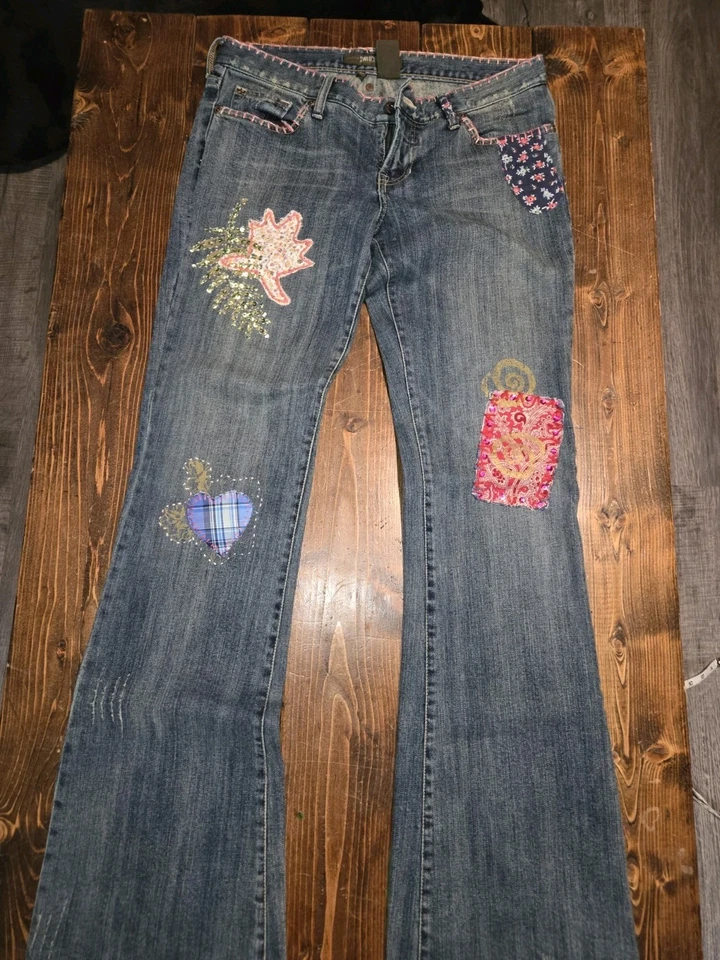 Switch USA Talla 29 Mujer Vaqueros Patchwork y Bordado Foto 3 de 4
