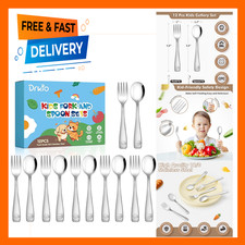 Toddler Silverware Set 12Pcs Stainless Steel Kids Forks Spoons Small Utensils