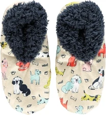 Women’s Fuzzy Slipper Socks Cute Fleece Lined House Slippers Dog Cat Design