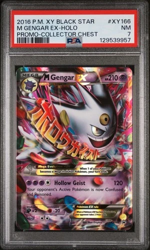 2016 Pokemon XY Black Star Promo Collector Chest #XY166 M Gengar EX PSA 7