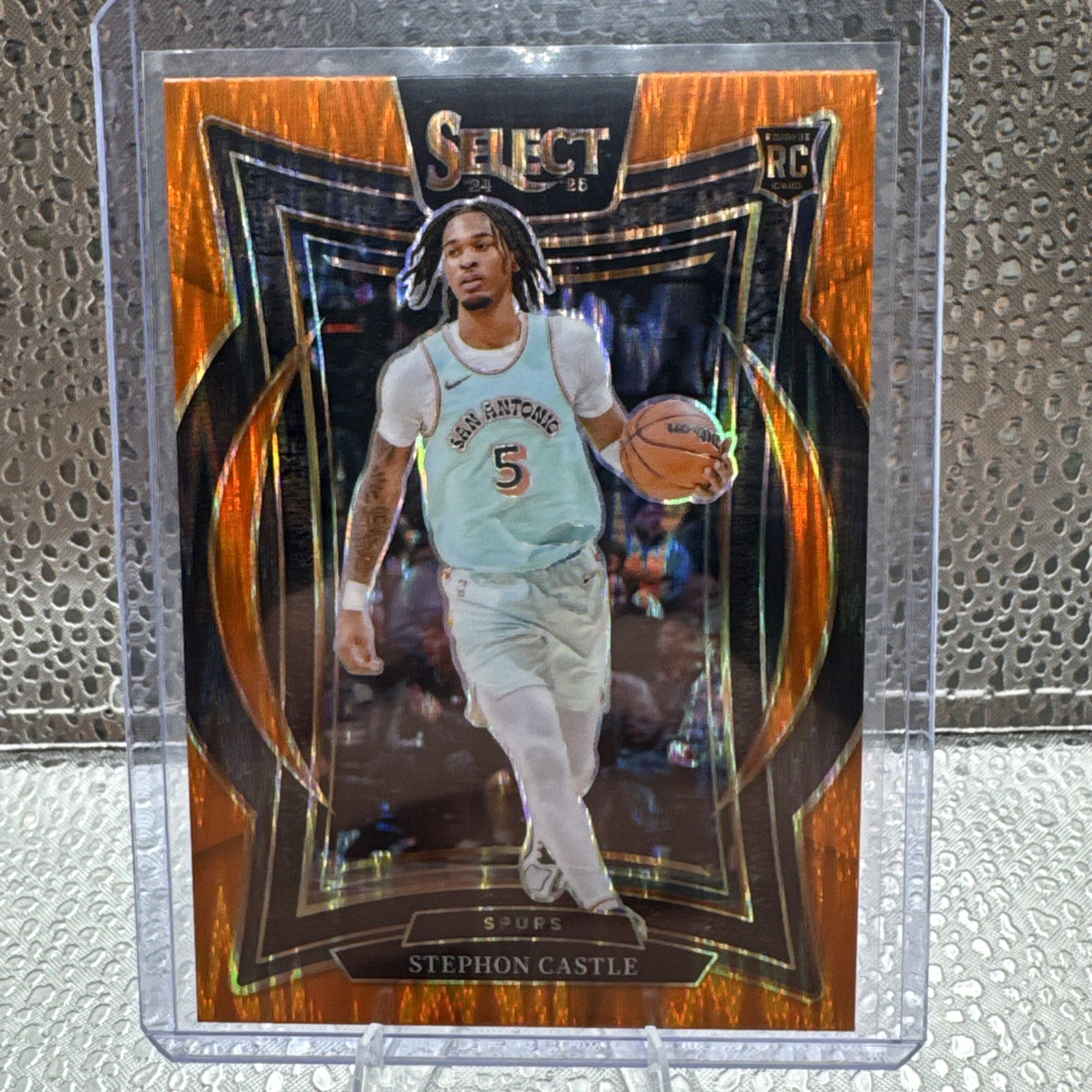 2024-25 Panini Select - Concourse Stephon Castle #72 Orange Flash Prizm (RC)