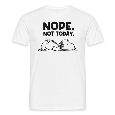 Peanuts Snoopy Nope Not Today Bürohumor Männer T-Shirt