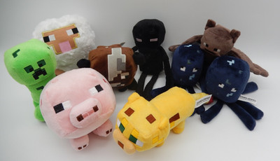 9Set Minecraft Plüsch Kuscheltier Stofftier MOJANG Ederman Creeper Schwein Klein
