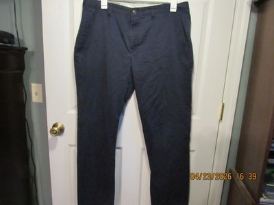 Mens Volcom Chino Pants 38x31 38 x 31 Navy Blue Cotton Polyester