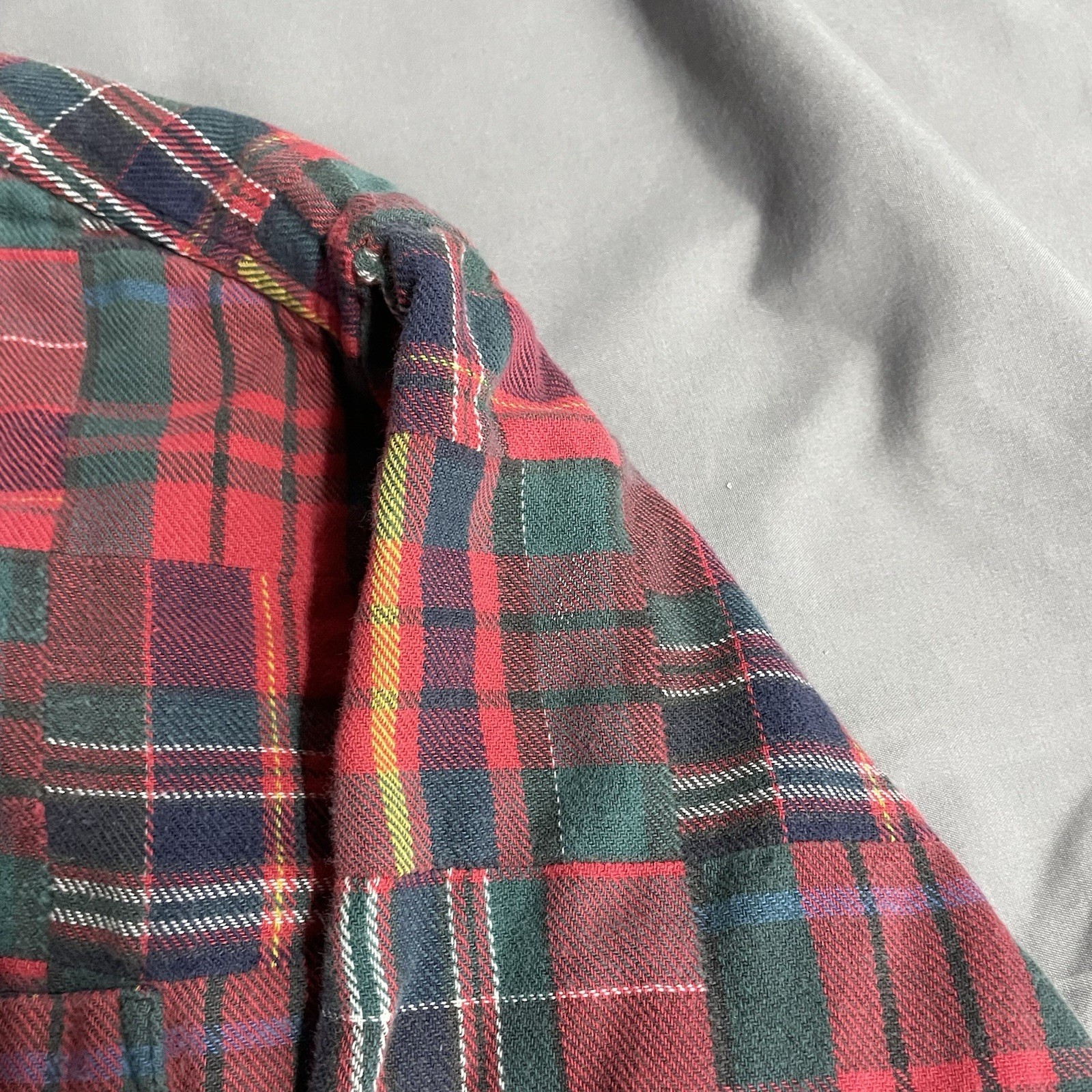 Vintage 90s GAP Patchwork Flannel Distressed Long… - image 9