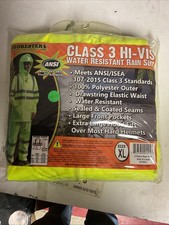 Forester Men's Class 3 High Visibility Rain Suit, Lime, XL, Model 7252G-XL