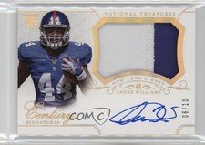 2014 Panini National Treasures Century Gold 6/10 Andre Williams Patch Auto 1t1d
