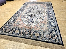 6x9 KARASTAN BLUE HERIZ 700 - 748  100% WOOL RUG GENUINE EXCELLENT CONDITION
