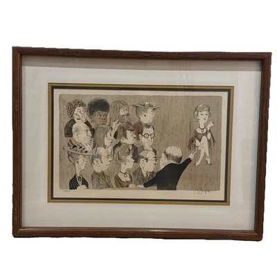 Vintage Signed, Matted, Framed Print Robert Sills Gallery Anthony Joyce Jury Art