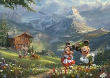Disney 1000-Piece Jigsaw Puzzle Featuring Thomas Kinkade's Mickey  Minnie