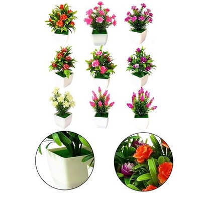 Für Mini Kunstblumen Bonsai für Home Office Schreibtisch mit lebensechter Opti