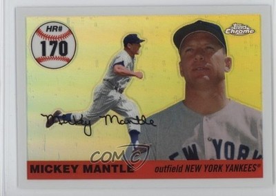 2007 Topps Chrome Home Run History White Refractor 85/200 Mickey Mantle HOF 1ti6