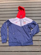 Nike USA Soccer Jacket USMNT Full-Zip Windbreaker, Men s Medium, Red/White/Blu