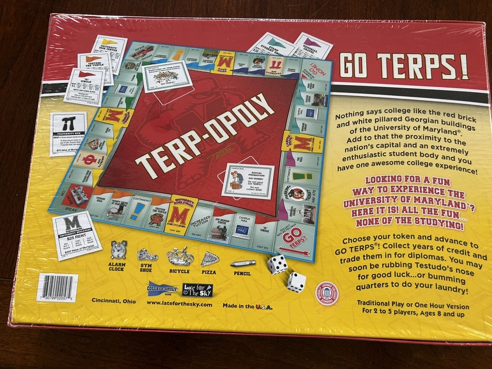 *NEW*Monopoly Terpopoly Board Game:University Of Maryland Edition. FREE SHIPPING - Image 2 of 3