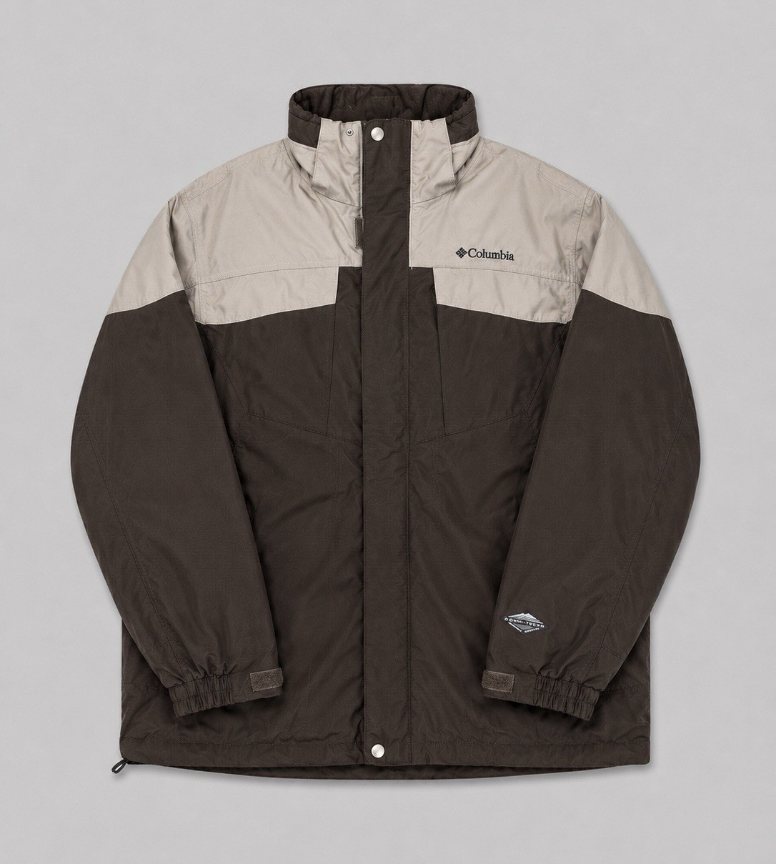 Columbia bugaboo Men's L Black/Gray Colorblock Full Zip Lined Jacket Logo
