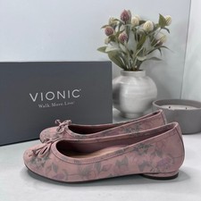 Vionic Callisto Ballet Shoes H7709L1400 Peach Botanic Women's 5M NWB
