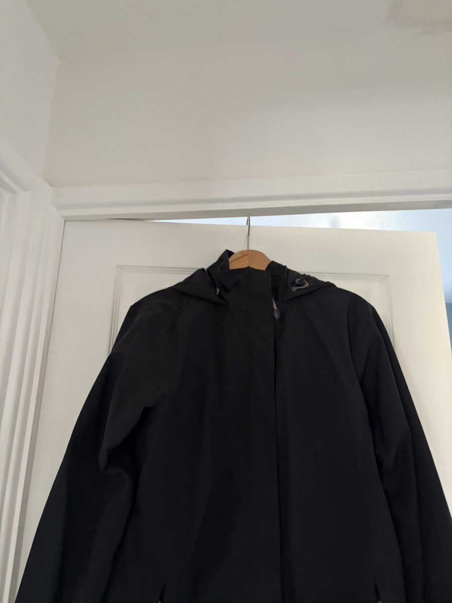 Aigle Goretex Waterproof Jacket Womens UK 12 Black Walking GTX Hooded Coat View 3