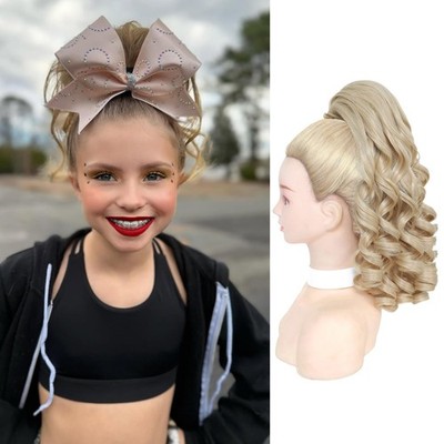 Curly Cheerleader Hairpiece Ponytail,14'' Cheer Ponytail Extension for Cheerle...