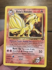 Pokémon TCG Blaine's Ninetales Gym Challenge 21/132 Unlimited Rare on eBay