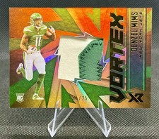 2020 Panini XR Vortex Materials Denzel Mims Orange 01/25 #VX-23 Rookie RC