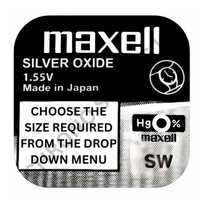 Maxell SR Watch Battery 1.55V Silver Oxide Coin Cell Full Range UK
