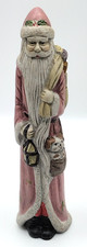 Slim Santa Claus Figurine Folk Art Christmas Resin Decor 7 inch Tall