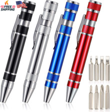 8 in 1 Pen Screwdriver Multitool Magnetic Precision Pocket 4 Pack