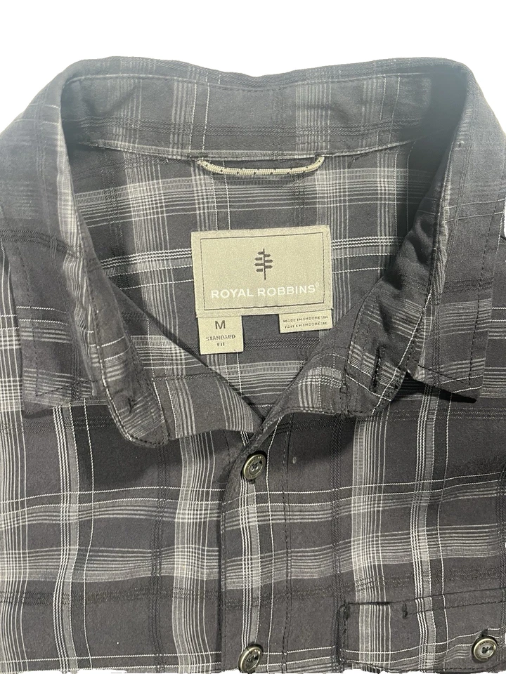 Royal Robbins Negro Manga Larga Talla Mediana con Rayas para Compradores de Viajes Foto 3 de 4