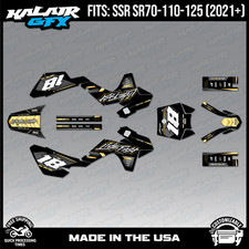 Graphics Kit for SSR SR70C SR110 SR125 70 100 125 2021 Rebel Series - Gold