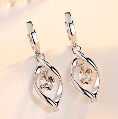 (NEU) OHRRINGE MIT 925 SILBER PLATTIERT OHRSTECKER OHRCLIPS OHRSCHMUCK SCHMUCK