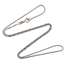 Vintage FAS Italy Sterling Silver 925 Twisted Box Chain Necklace 18"