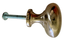 Lot of 23 - Drawer Cabinet Knobs Chrome Satin Finish Silver 1 1/8 inch diam