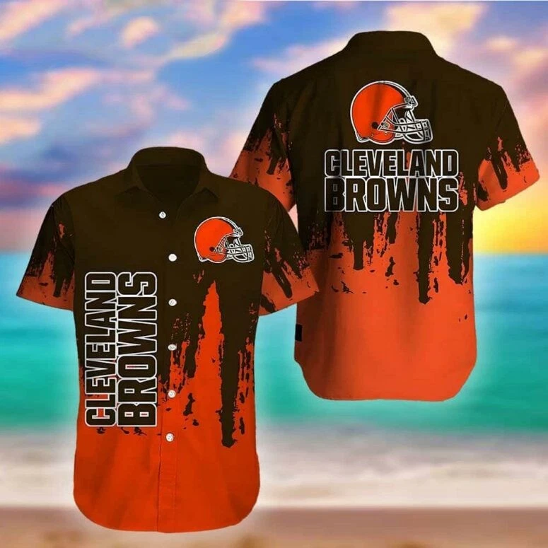 Cleveland Brownss Grunge Wave Hawaiian, Gift For Fans, Gift For Friends